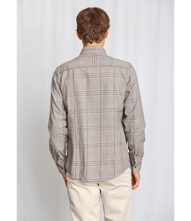 Modern Fit Brown Plaid Tazul Shirt