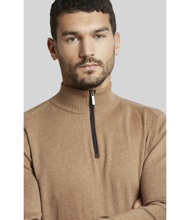 Tan 1/4 Zip Sweater