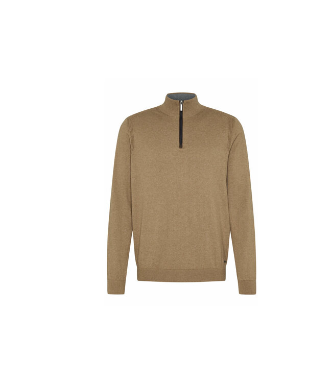 Tan 1/4 Zip Sweater