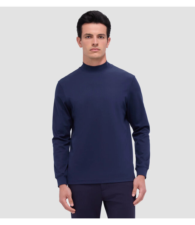 Navy Mock Neck