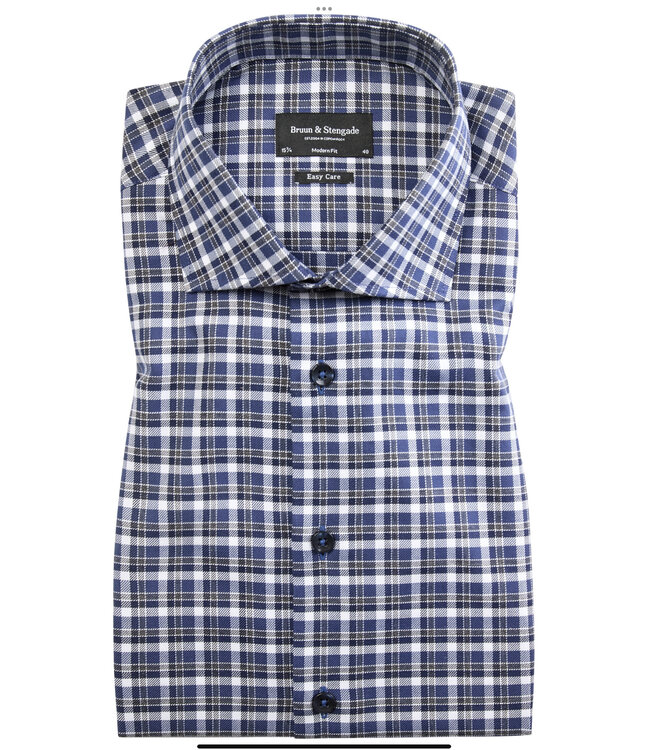 Modern Fit Dark Blue Romain Shirt