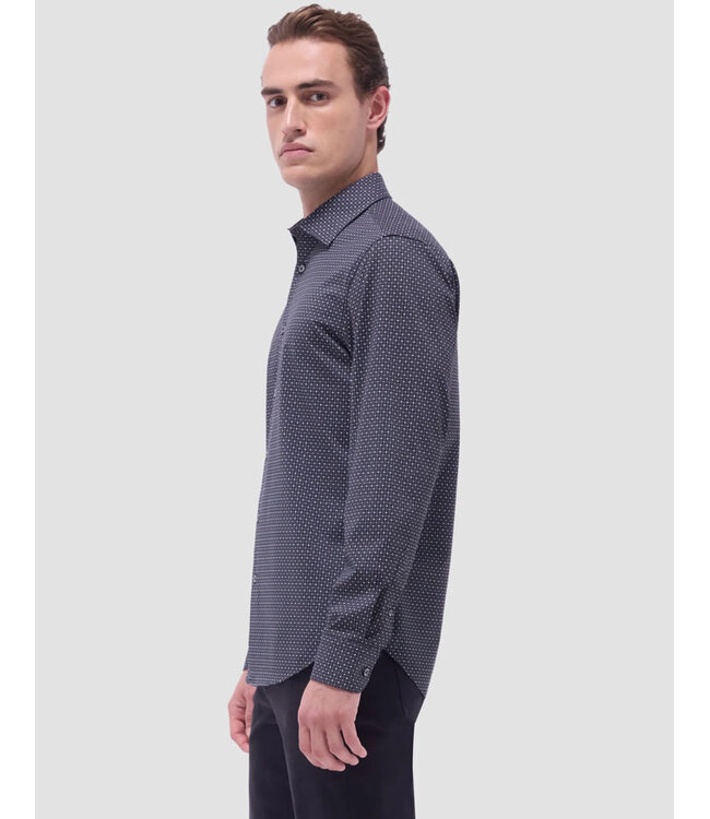 Modern Fit Black Diamond Print Shirt