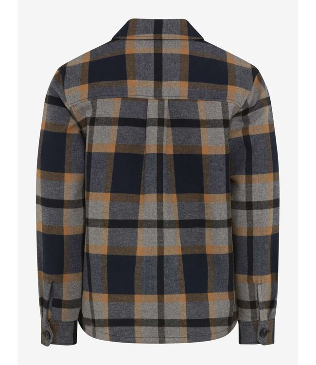 Tan Navy Plaid Santiago Overshirt