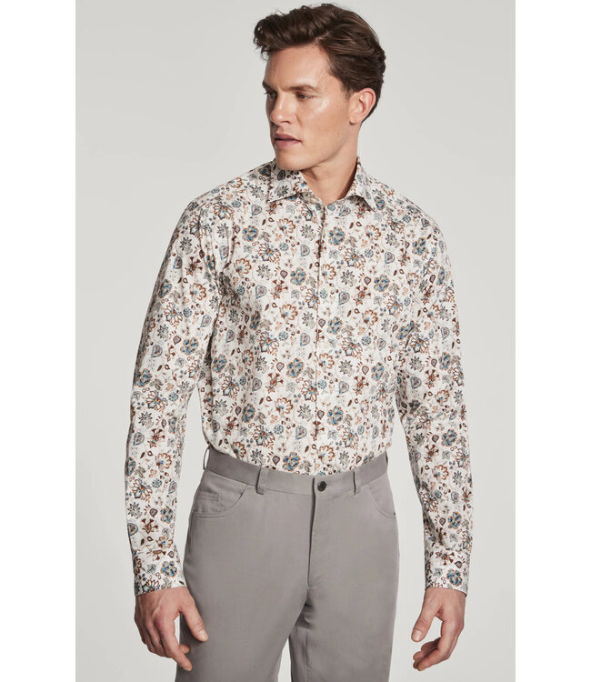 Modern Fit Tan Aberdeen Print Shirt