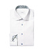 Slim Fit White with Floral Trim Shirt