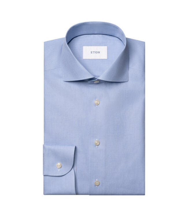 Modern Fit Mid Blue Poplin Shirt