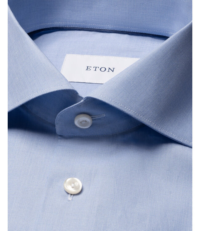 Modern Fit Mid Blue Poplin Shirt