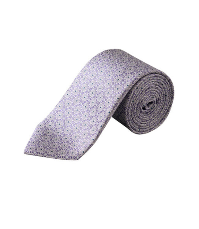 Purple Medallion Print Tie