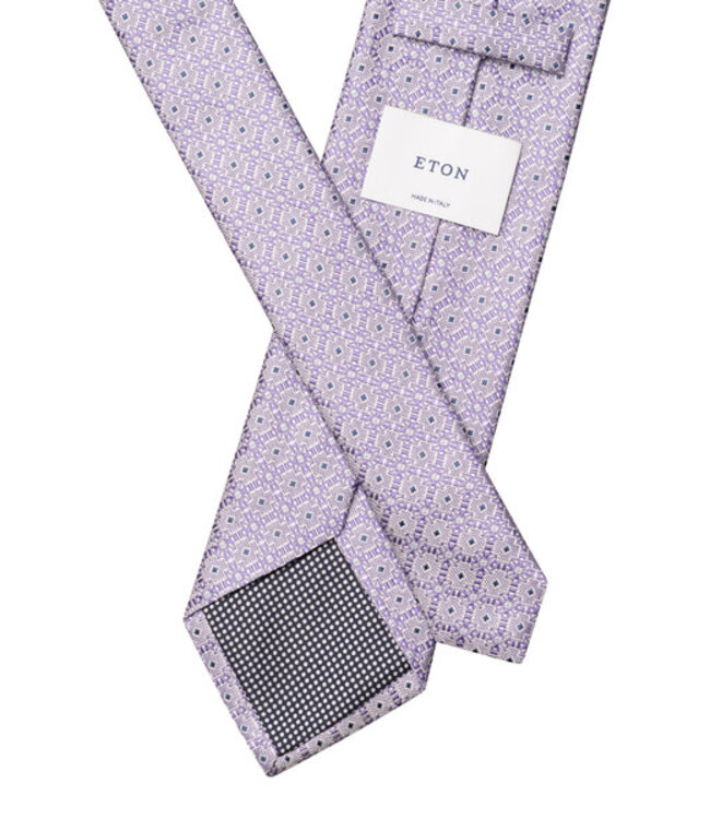 Purple Medallion Print Tie