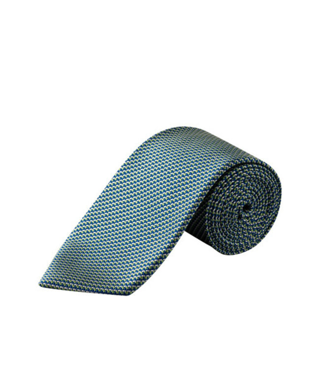 Green Navy Print Tie