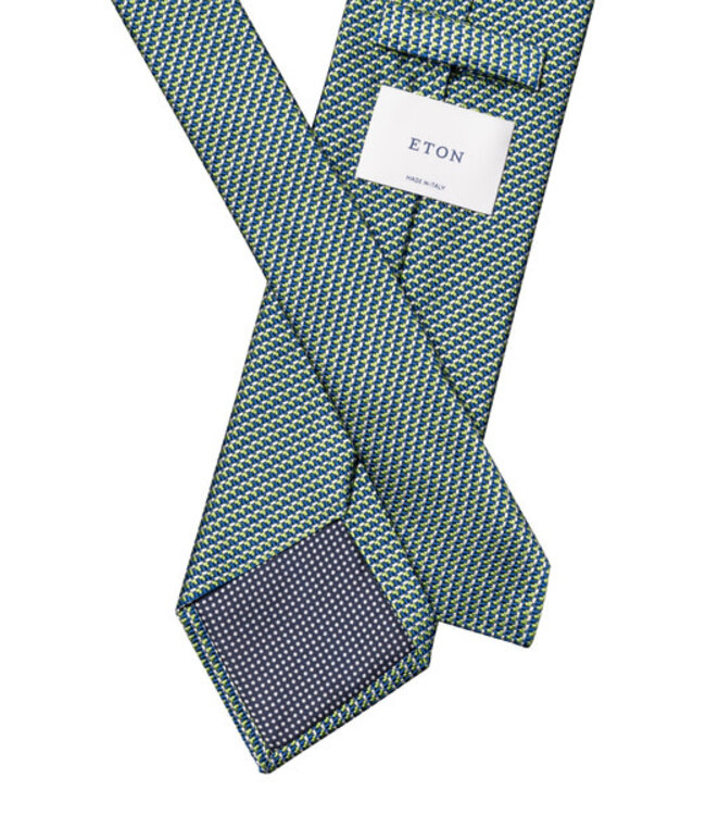 Green Navy Print Tie