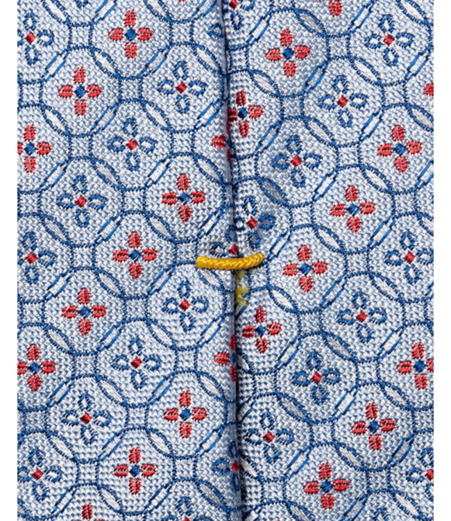 Blue Red Circle Print Tie