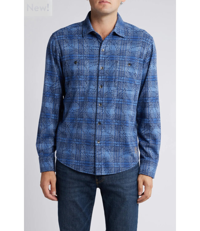 Classic Fit Blue Fireside Fronds Shirt