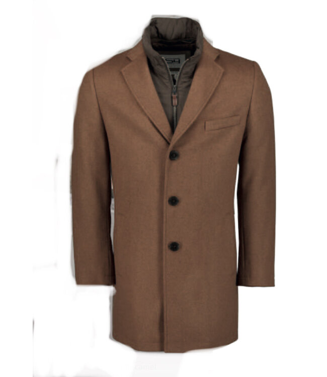 Modern Fit New Edison Camel Overcoat