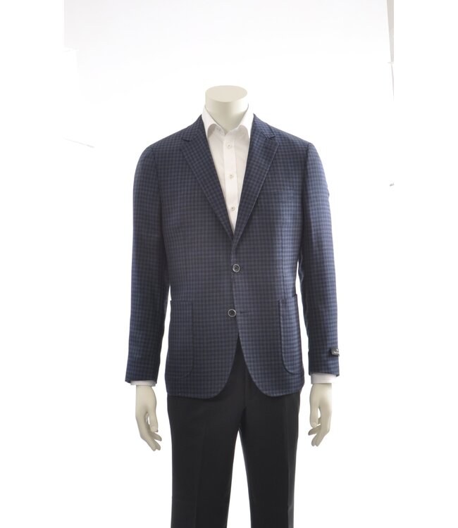 Modern Fit Navy Mini Block Sport Coat