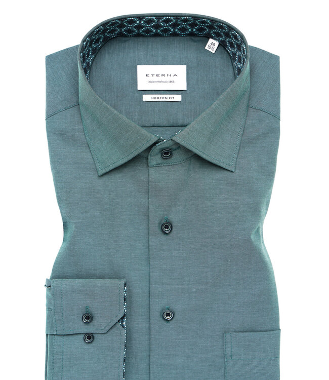 Modern Fit Green Dress Shirt