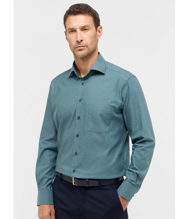 Modern Fit Green Dress Shirt
