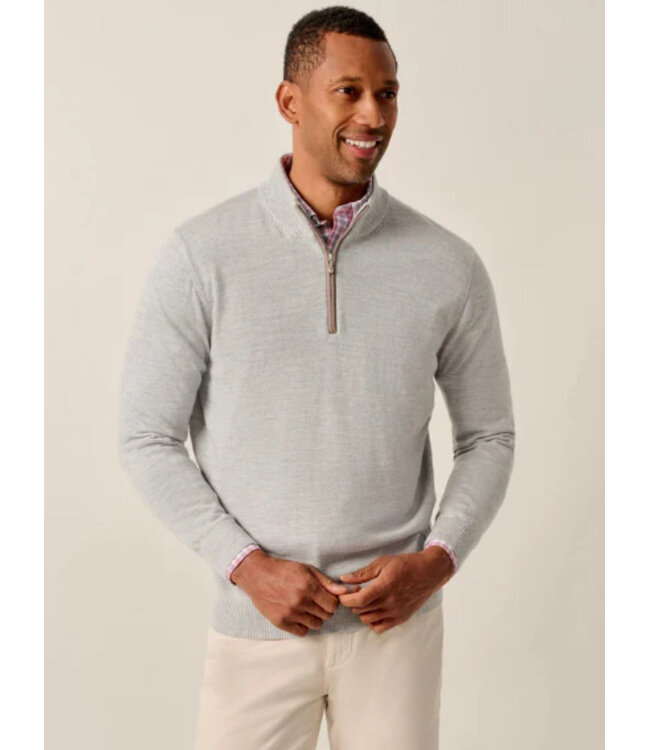 Light Grey Raynor 1/4 Zip Sweater