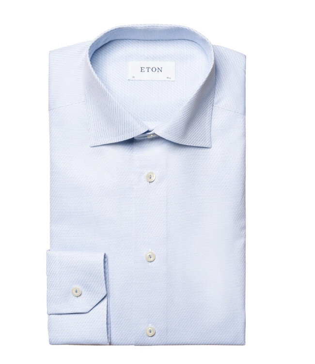 Modern Fit Light Blue Textured Shirt