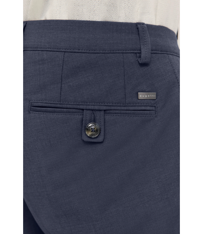 Slim Fit Mid Blue Pleated Pants
