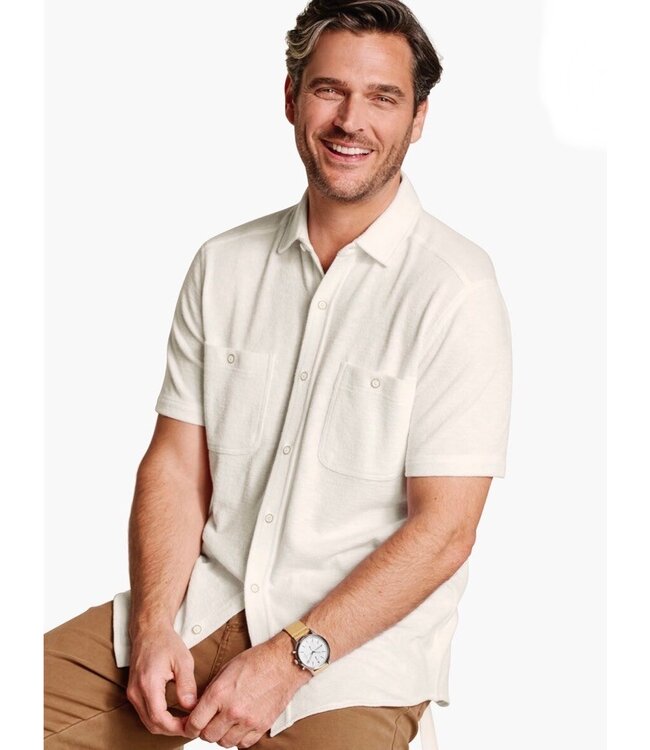 Classic Fit White Knit Shirt