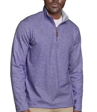 JOHNSTON & MURPHY Purple & Grey Reversible 1/4 Zip