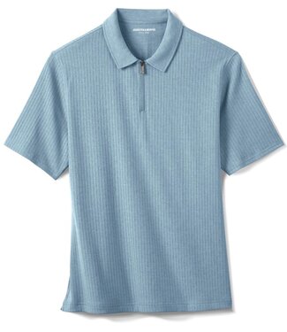 JOHNSTON & MURPHY Blue Zipper Polo