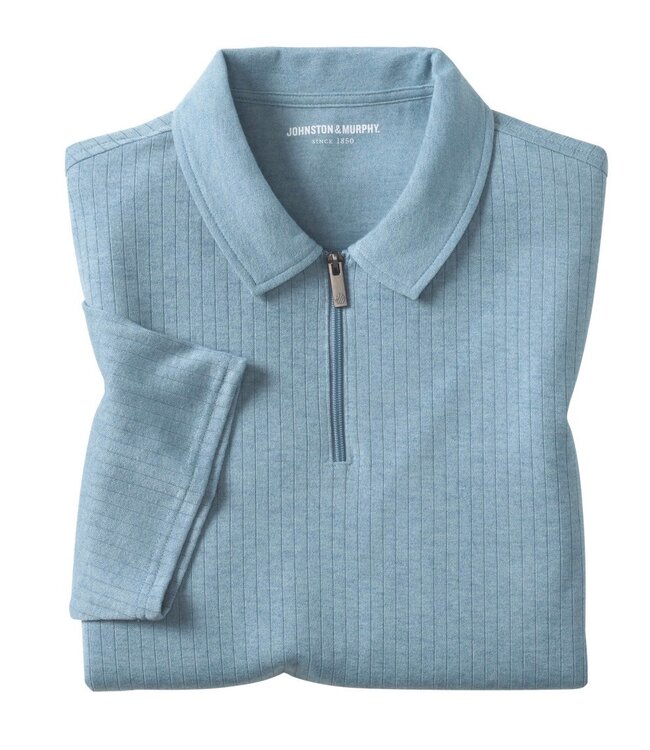 Blue Zipper Polo