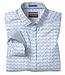 JOHNSTON & MURPHY Classic Fit White Navy Shadow Box Shirt