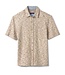 JOHNSTON & MURPHY Classic Fit Ivory Brown Knit Shirt