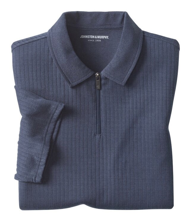 Navy Zipper Polo