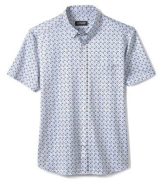 JOHNSTON & MURPHY Classic Fit Blue Multi XC Flex Shirt
