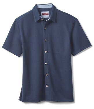 JOHNSTON & MURPHY Classic Fit Navy Knit Shirt