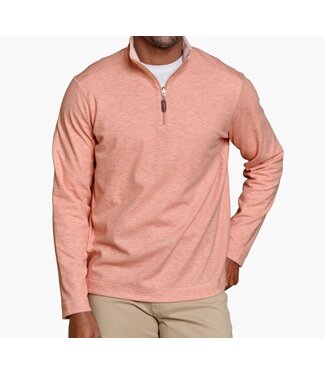 JOHNSTON & MURPHY Peach/White Reversible 1/4 Zip