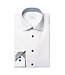 Modern Fit White Geometric Trim Dress Shirt