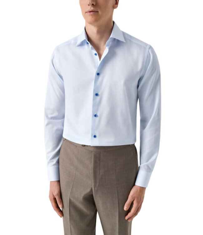 Slim Fit Blue Oxford with Trim Shirt