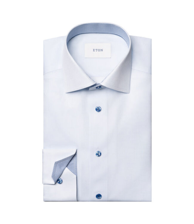 Slim Fit Blue Oxford with Trim Shirt