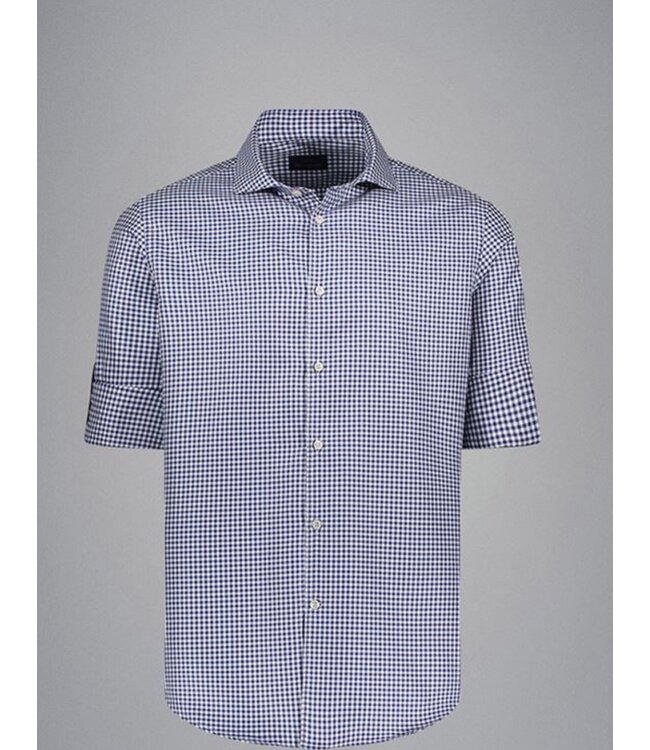 Modern Fit Navy Gingham Shirt