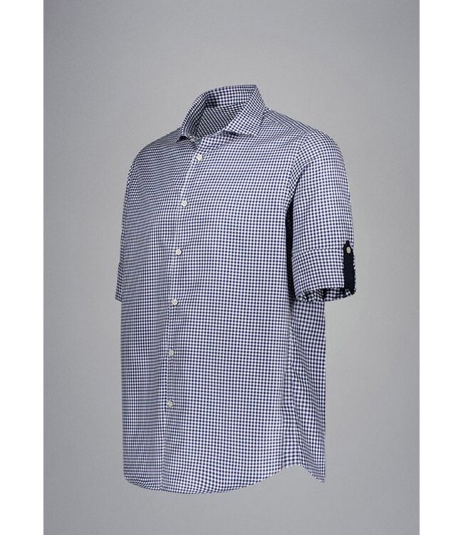 Modern Fit Navy Gingham Shirt