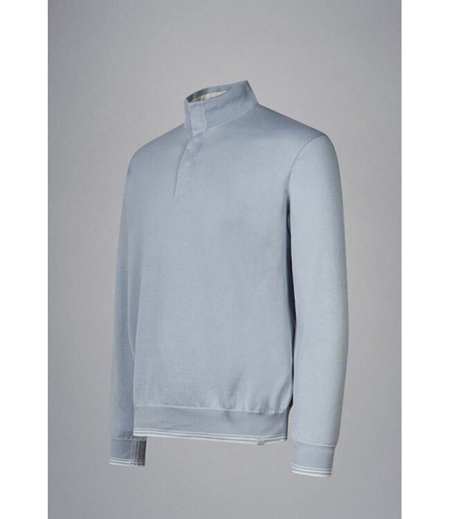 Grey 1/4 Button Sweater