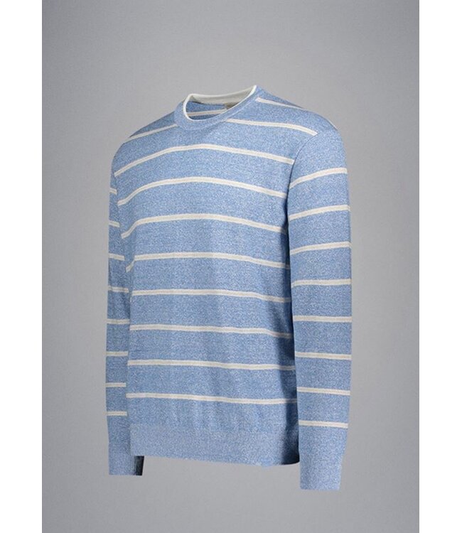Blue with Tan Stripe Sweater