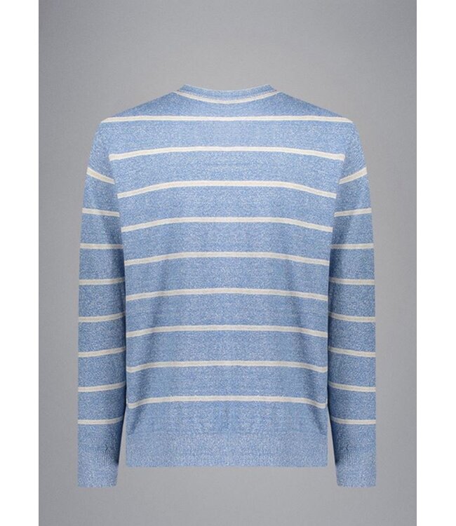 Blue with Tan Stripe Sweater