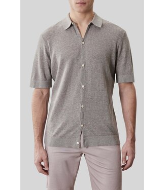 ROBERT BARAKETT Pottery Tan Kestrel Knit Shirt