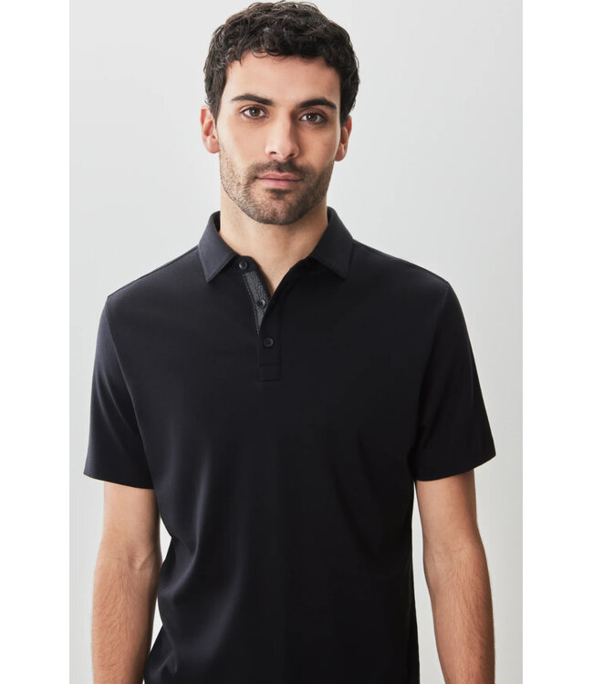 Black Georgia Herringbone Polo