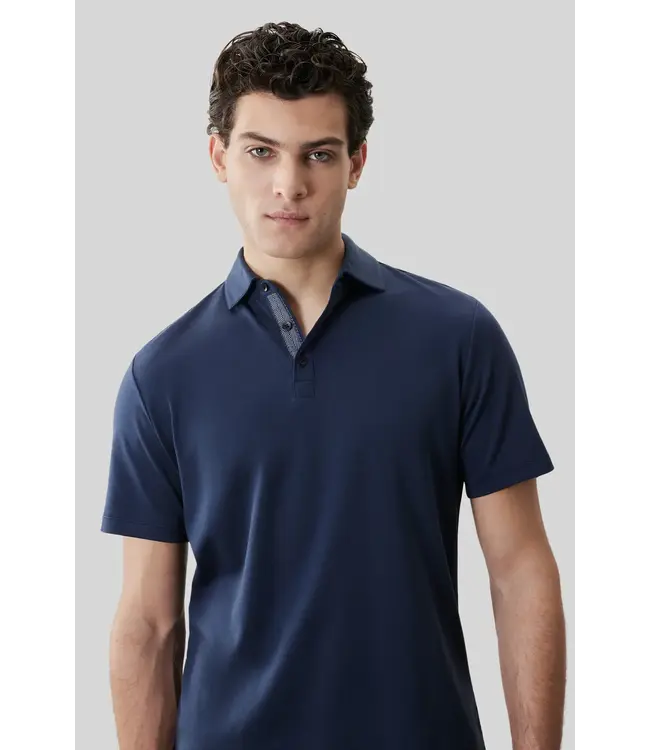 Blue Night Georgia Herringbone Polo