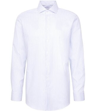 SEIDENSTICKER Modern Fit Mid Blue Striped Dress Shirt