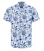 A FISH NAMED FRED Modern Fit Cobalt Cubist Shirt