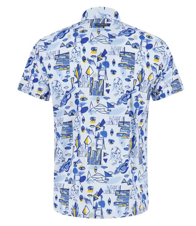 Modern Fit Cobalt Cubist Shirt