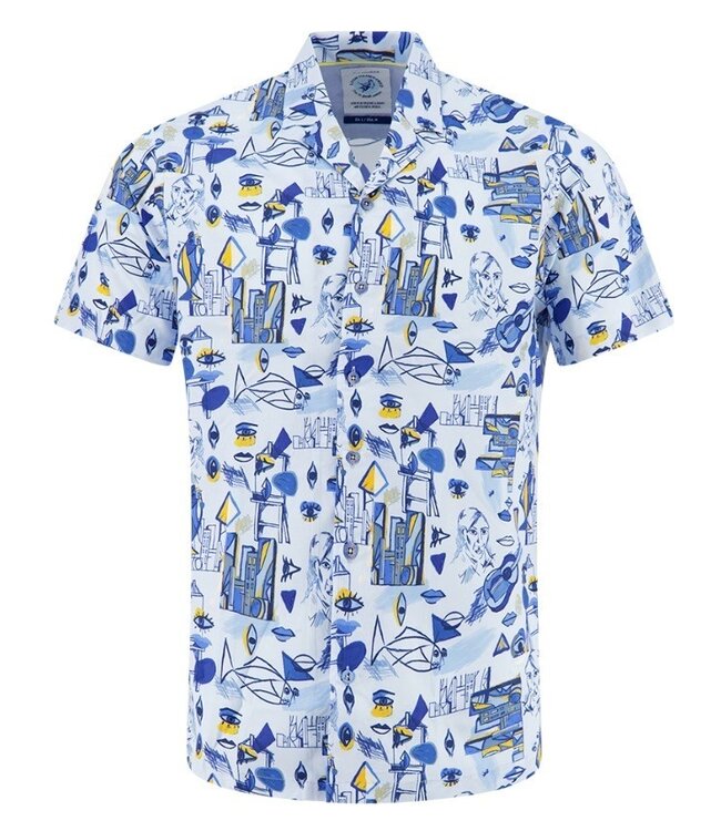 Modern Fit Cobalt Cubist Shirt