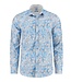 A FISH NAMED FRED Modern Fit Blue Floral Shirt